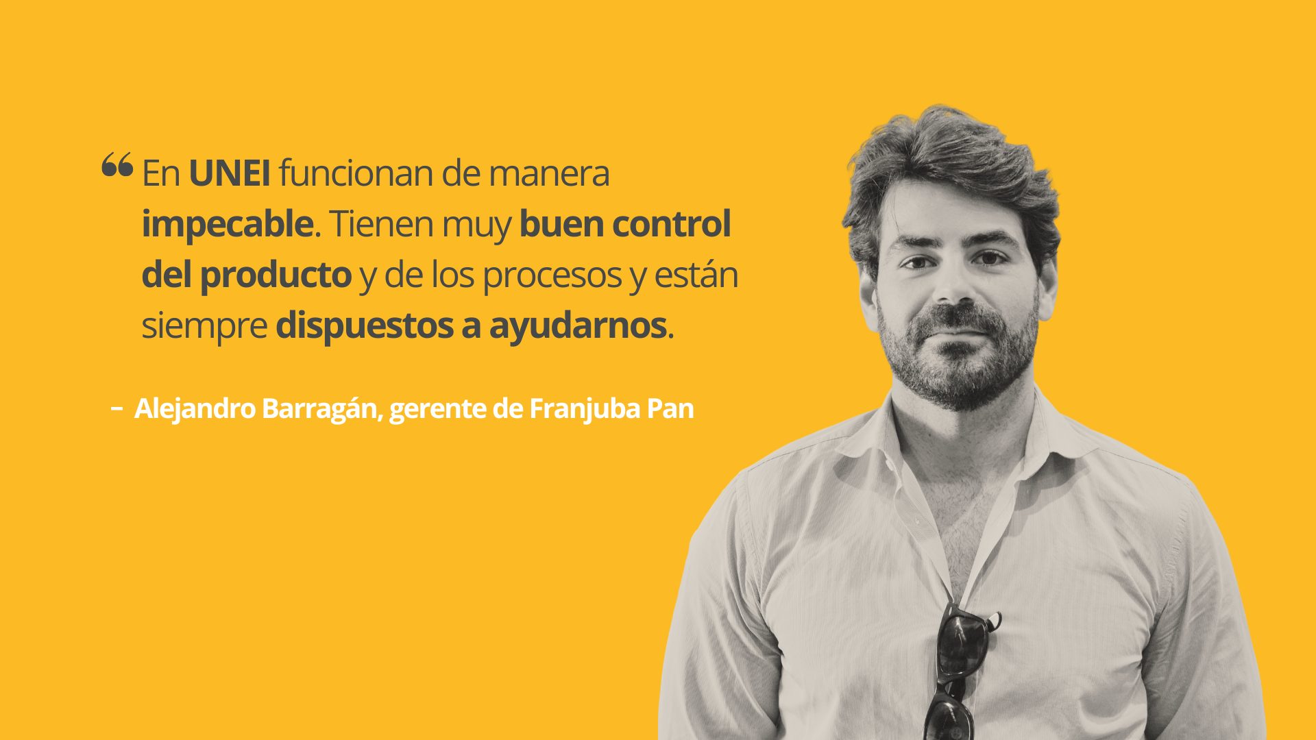 Alejandro Barragán, cliente de UNEI